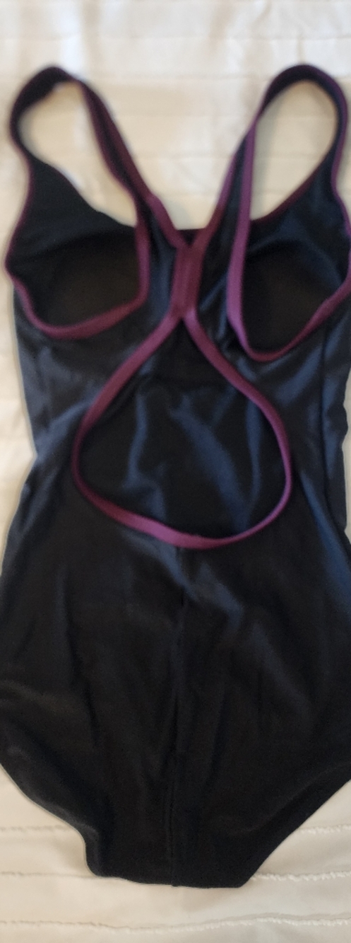 Speedo Plum and Black One-Piece Swimsuit - Picture 3 of 3